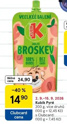Tesco Kubík jablko broskev nabídka