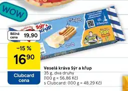 Tesco Veselá kráva Sýr a křup nabídka