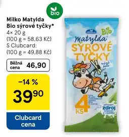 Tesco Milko Matylda sýrové tyčky nabídka