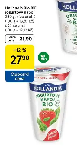Tesco Hollandia jogurtový nápoj bio nabídka