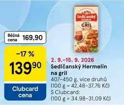 Tesco Sedlčanský Hermelín na gril nabídka