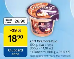 Tesco Zott Cremore Duo nabídka