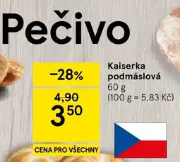Tesco Kaiserka podmáslová nabídka