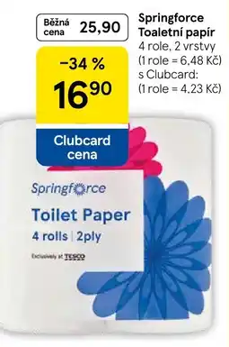 Tesco Springforce toaletní papír nabídka