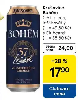 Tesco Krušovice Bohém nabídka