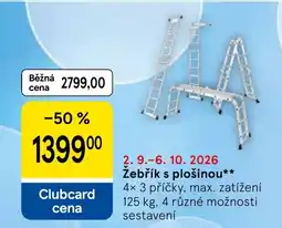 Tesco Žebřík s plošinou nabídka