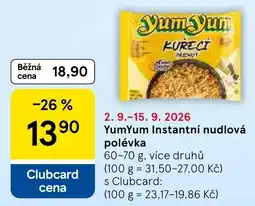 Tesco YumYum Instantní nudlová polévka nabídka