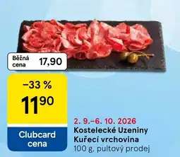 Tesco Kostelecké Uzeniny Kuřecí vrchovina nabídka