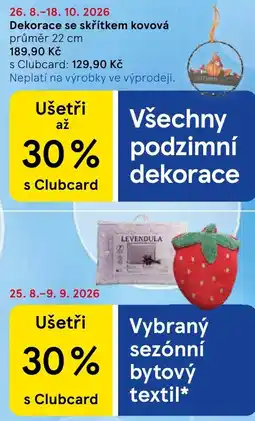 Tesco Všechny podzimní dekorace nabídka