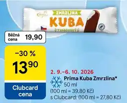 Tesco Prima Kubá Zmrzlina nabídka