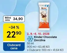 Tesco Kinder Chocolate Zmrzlina nabídka