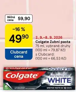 Tesco Colgate Zubní pasta nabídka