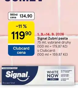 Tesco Signal Zubní pasta nabídka