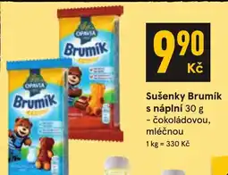 Žabka Brumik s čokoládovou, mléčnou nabídka