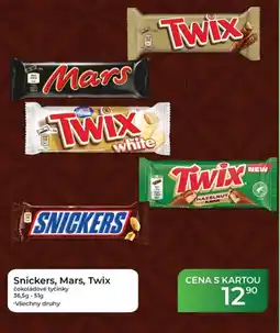 Tamda Foods Snickers, Mars, Twix čokoládové tyčinky nabídka