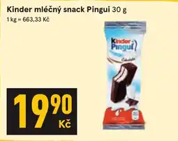 Žabka Kinder mléčný snack Pingui nabídka