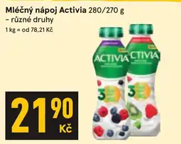 Žabka Activia mléčný nápoj nabídka