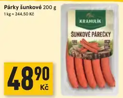 Žabka Krahlík šunkové párečky nabídka