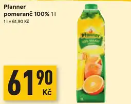 Žabka Pfanner pomeranč 100% nabídka