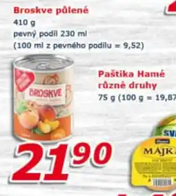 ESO MARKET Broskve pûlené nabídka
