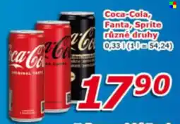 ESO MARKET Coca-Cola, Fanta, Sprite různé druhy nabídka