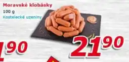 ESO MARKET Kostelecké uzeniny moravské klobásky nabídka