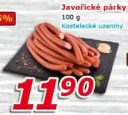 ESO MARKET Kostelecké uzeniny javořické párky nabídka