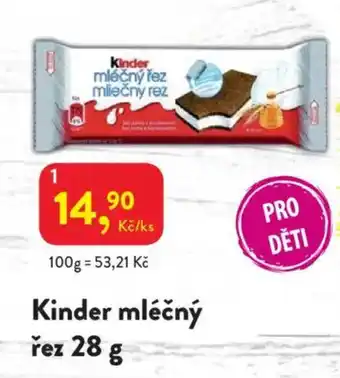 Kinder mléčný řez