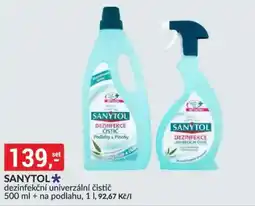 Baumax Sanytol dezinfekční univerzální čistíc nabídka