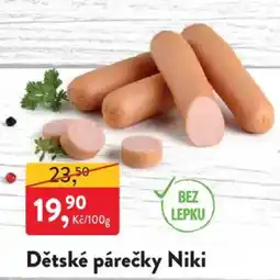 MP Krásno Dětské párečky Niki nabídka