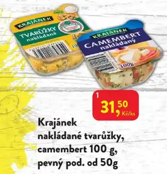 Krajánek nakládané tvarůžky, camembert