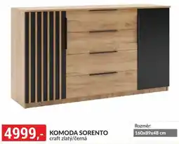 Baumax Komoda Sorento craft zlatý/černá nabídka
