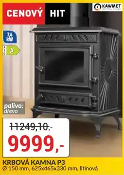 Baumax Kawmet krbová kamna p3 nabídka