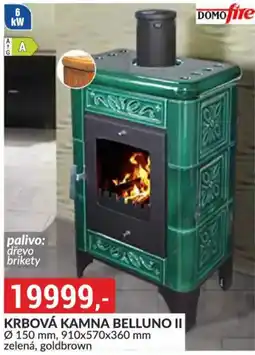 Baumax Domo fire Krbová kamna belluno ii nabídka