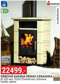 Baumax Wamsler Krbová kamna Primo Ceramika nabídka