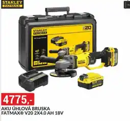 Baumax Stanley akú úhlová bruska fatmax® v20 2x4.0 ah 18v nabídka