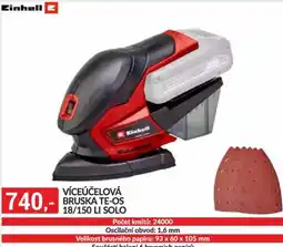 Baumax Einhell víceúčelová bruska te-os 18/150 li solo nabídka