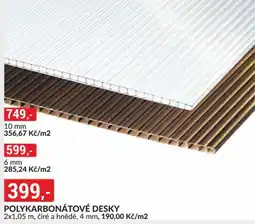 Baumax Polykarbonátové desky nabídka