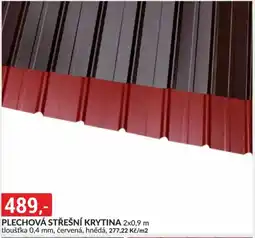 Baumax Plechová střešní krytina nabídka