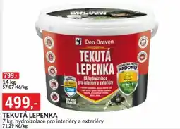 Baumax Den Braven tekutá lepenka nabídka