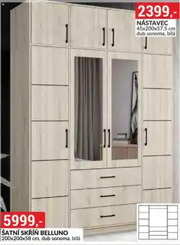 Baumax Belluno šatní skříň nabídka