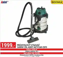 Baumax Asist průmyslový vysavač 1600w 25l ae7v160-25fs nabídka