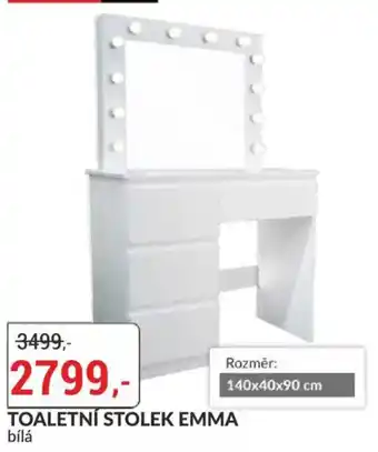 Baumax Emma toaletní stolek bílá nabídka