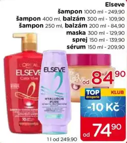 TOP drogerie Elseve šampon balzám maska sprej sérum nabídka
