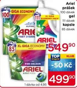TOP drogerie Ariel prášek gel kapsle nabídka