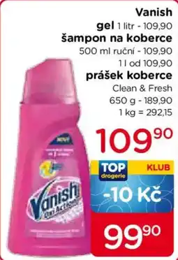 TOP drogerie Vanish gel nabídka