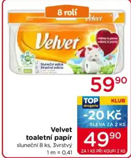 TOP drogerie Velvet toaletní papír nabídka