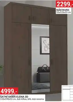 Baumax Šatní skříň elena 3d nabídka