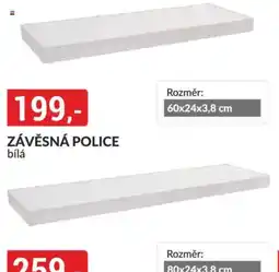 Baumax Závěsná police bílá nabídka