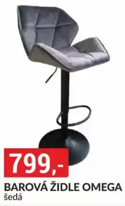 Baumax Omega barová židle šedá nabídka